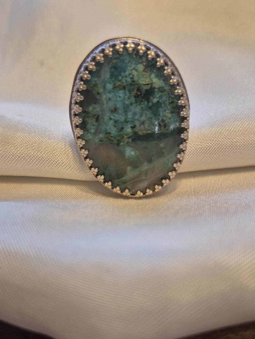 Vintage Handmade Chrysocola Ring